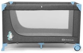 KINDERKRAFT - Cestovná postieľka JOY šedomodrá