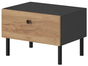 Set 2 ks. nočných stolíkov Dalde D (dub craft zlatý + antracit). Akcia -20%. Vlastná spoľahlivá doprava až k Vám domov. 1071344