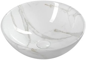 Sapho Sapho, DALMA keramické umývadlo 42x16,5x42 cm, carrara, MM117