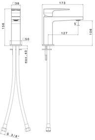 Sapho Sapho, DIMY stojánkova umývadlová batéria bez výpuste, chrómová, DM002