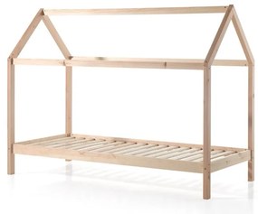Domčeková detská posteľ z borovicového dreva v prírodnej farbe 90x200 cm DALLAS – Vipack