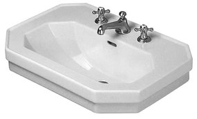 DURAVIT 1930 závesné umývadlo s otvorom, s prepadom, 700 mm x 500 mm, s povrchom WonderGliss, 04387000001