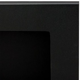 Závesný biokrb na stenu GRAND ČIERNY MAT SO SKLOM 120x40x12