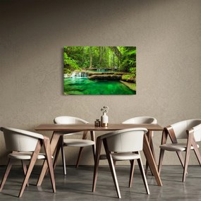 Obraz - Zelený vodopád (90x60 cm)