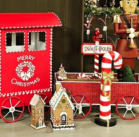 Hnedá zdobená perníková chalúpka Gingerbread House - 28*28*51 cm