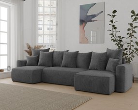 Rohová sedačka Denia U (tmavosivá). Akcia -20%. Vlastná spoľahlivá doprava až k Vám domov. 1133145