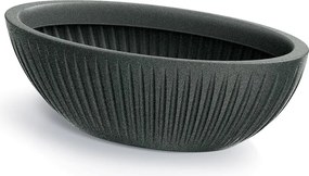 Oválny kvetináč LATIE 58 cm granitovo čierny