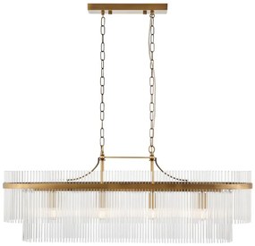 Endon 112573 - Luster na reťazi MARIETTA 4xE14/6W/230V mosadz/číra