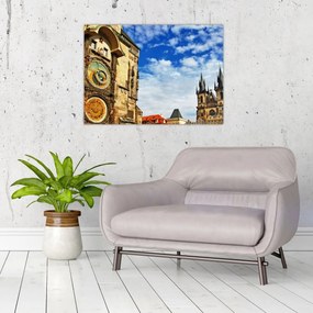 Sklenený obraz - Pražský orloj (70x50 cm)