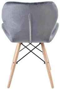 Jedálenská stolička MURET zamatová, grafitová