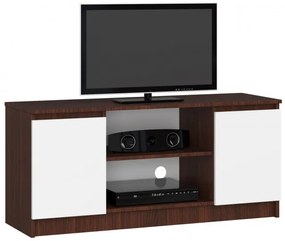 Stolík pod TV RTV 120 2D 1P wenge / biely