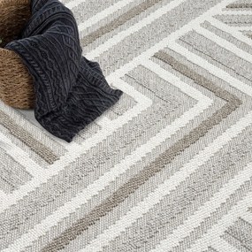 Dekorstudio Moderný okrúhly koberec LINDO 7590 - béžový Priemer koberca: 200cm