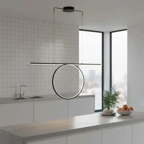 LED závesný luster na lanku ODETTA LED/42W/230V 4000K čierna