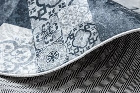 Protišmykový koberec / behúň ANDRE 44211 sivý / strieborný