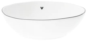 Bowl Sushi with Heart in black 14x17x5cm