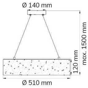 Wofi 6370.01.70.7000 - LED Luster na lanku LEIKA LED/21W/230V