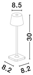 Vonkajšia stolová lampa Deck hnedá