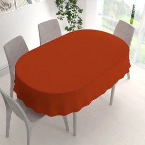 Biante Veľký dekoračný oválny obrus BKU-105 Tehlovo červený 160x200 cm