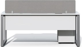 Kancelársky stôl s kontajnerom Houseland Prime Max 01 180 cm biely