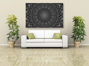 Obraz detailná ozdobná Mandala v čiernobielom prevedení Varianta: 120x80