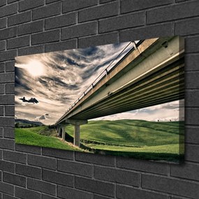 Obraz na plátne Diaľnica most údolie 140x70 cm