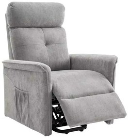 LuxuryForm DESIGN TV kreslo PEGAS s elektrickým polohovaním, masážou a výklopom - světle šedé