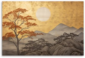 Gario Obraz na plátne Zlatá horská krajina v Japonsku Rozmery: 60 x 40 cm