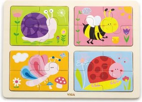 Puzzle na podstavci 4v1 Viga 50189 hmyz