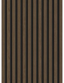 Mexen Lam-F, akustické stenové lamely 275 × 30 cm, plstený podklad 8 mm, technická dyha, orech espresso, S105-275307-3015-019