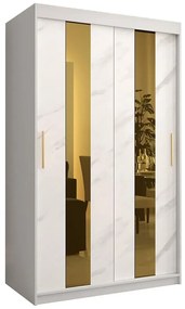 Skriňa Platinum Pole 120 biely mramor/biely