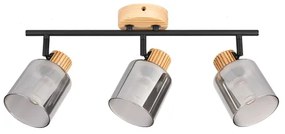 Brilagi - Bodové svietidlo HYGGE 3xE14/15W/230V kaučukovník/dymové