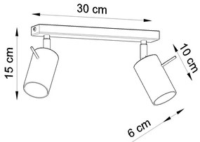 Drevené stropné svietidlo Sollux Ludwik