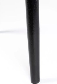 Čierny okrúhly konferenčný stolík v dekore duba ø 80 cm Fabio – White Label