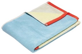 Modrý froté bavlnený uterák 50x100 cm Block – Hübsch