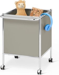 Kovový bočný vozík »CN3 Kids« s kolieskami, svetlosivý