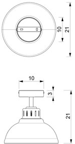 Prisadený luster SVEN 1xE27/15W/230V béžová