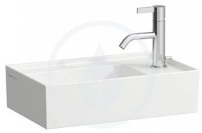 LAUFEN Kartell Umývadielko, 460 mm x 280 mm, biela – bez prepadu, bez otvoru na batériu, s LCC H8153344001121