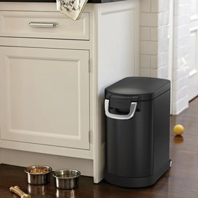 Simplehuman Kontajner na suché krmivo s poistkou 25 l, čierna mat, 25 l