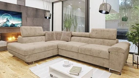 Rohová rozkladacia sedačka Alvin Premium, Dostupné poťahy: Otusso 16 + Otusso 16 + Velvetto 12, Strana: pravá