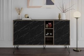 Dizajnová komoda Balaniki 142 cm tmavohnedá