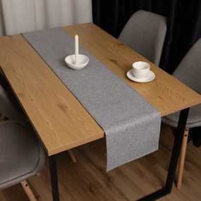 Biante Dekoračný behúň na stôl BKT-551 Sivý režný 20x120 cm