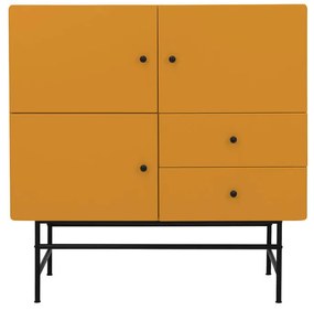Komoda tailok 106 x 107 cm horčicová MUZZA