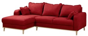 Červená rohová pohovka (ľavý roh) Beata - Ropez