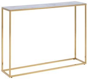 Konzolový stolík Alisma mramor biely