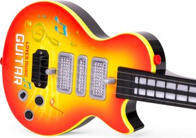 MULTISTORE Detská rocková gitara s LED, infračerveným senzorom a 8 melódiami pre deti 3+