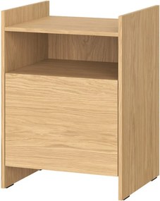 Nočný stolík v dekore duba s poličkami v prírodnej farbe Toopt – noo.ma