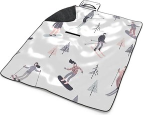 Sablio Plážová deka Lyžiari: 200x140 cm