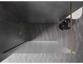 Mexen, Mexen Kioto-X sprchová stena 70 x 200 cm, matná 10 mm, brúsené zlato - 800-070-101-55-30-X