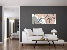 Obraz - Woman body line art N⁰2 (120x50 cm)