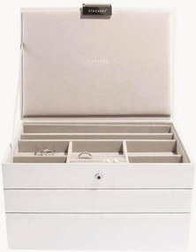 Šperkovnica Classic White & Silver, 3 ks